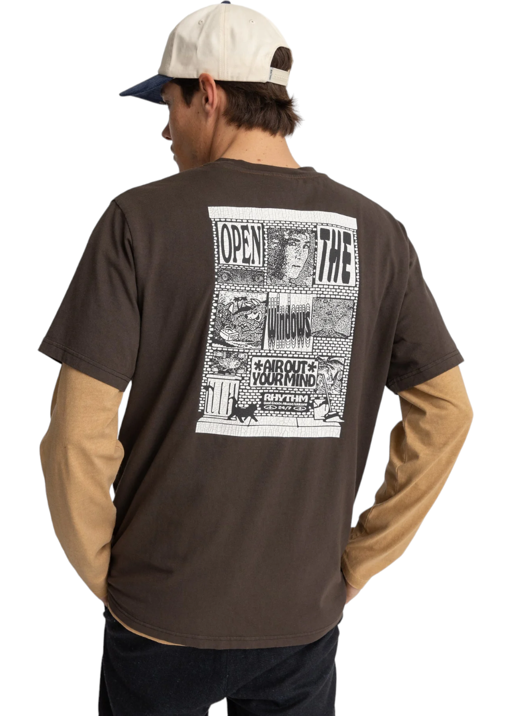 Rhythm - Windows Vintage SS T-Shirt - Vintage Black - Hardpressed Print Studio Inc.