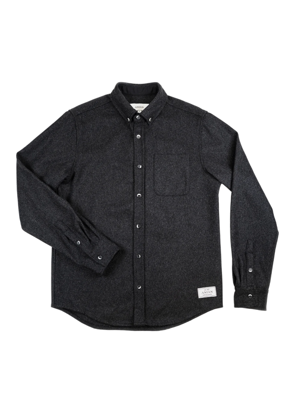 ANIÁN - The Modern Melton Wool - Charcoal | Hardpressed