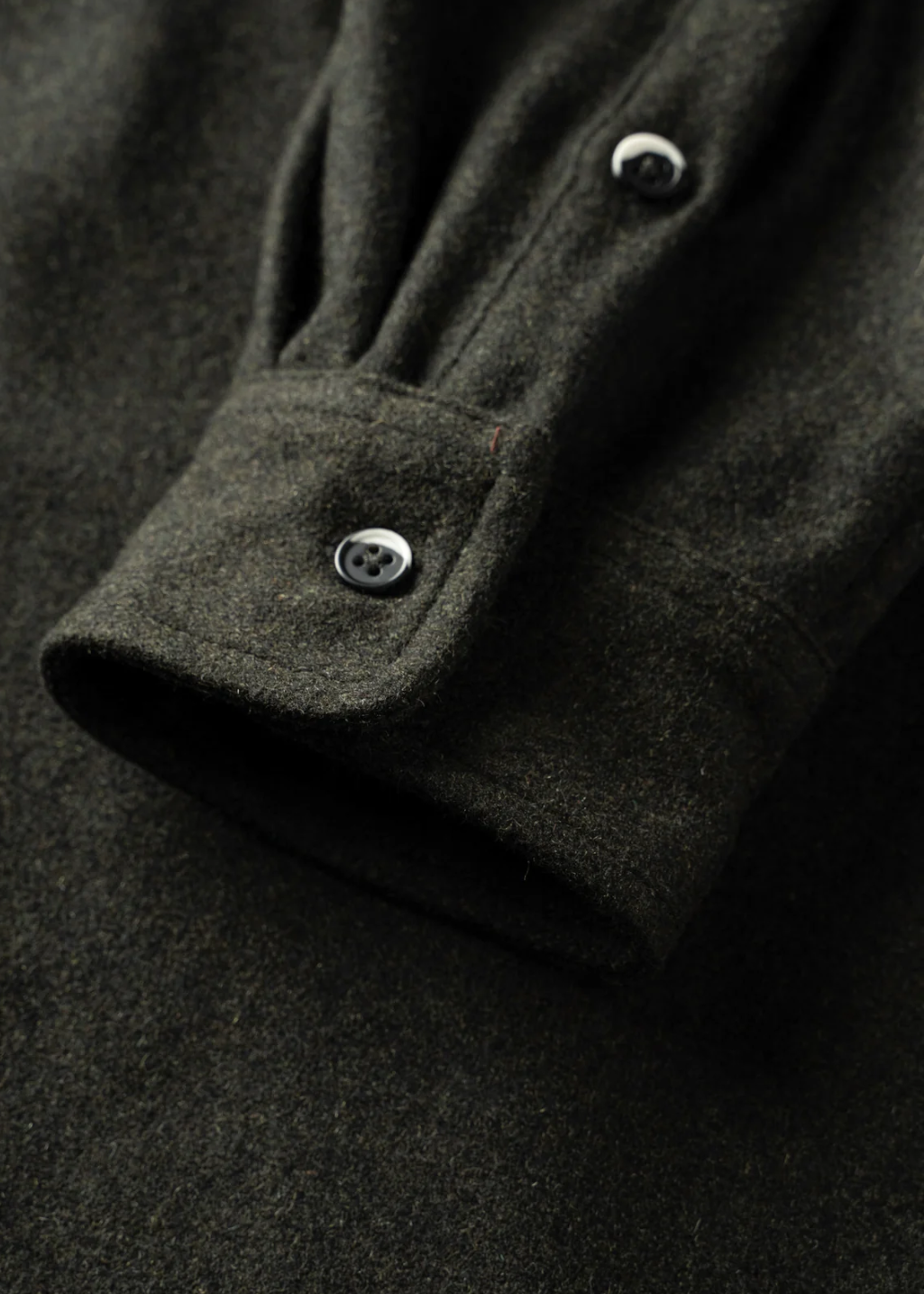 ANIÁN - 17oz Modern Melton Wool - Olive