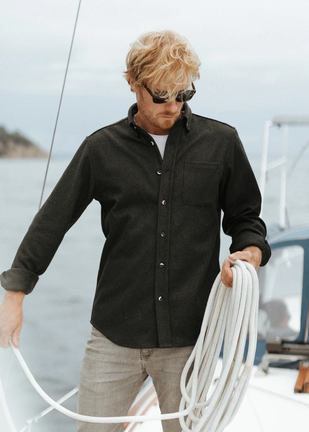 ANIÁN - 17oz Modern Melton Wool - Olive