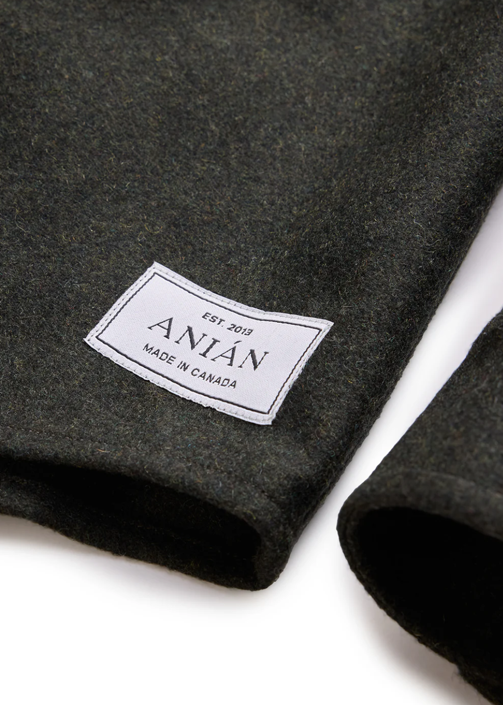 ANIÁN - 17oz Modern Melton Wool - Olive