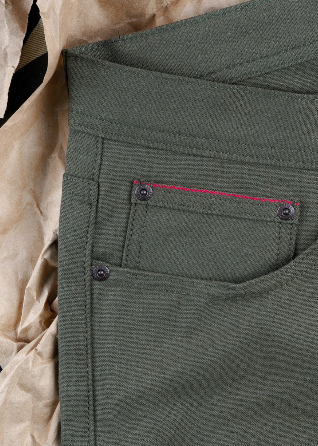 Naked & Famous Denim - Weird Guy - Army Duck Green Selvedge - Hardpressed Print Studio Inc.