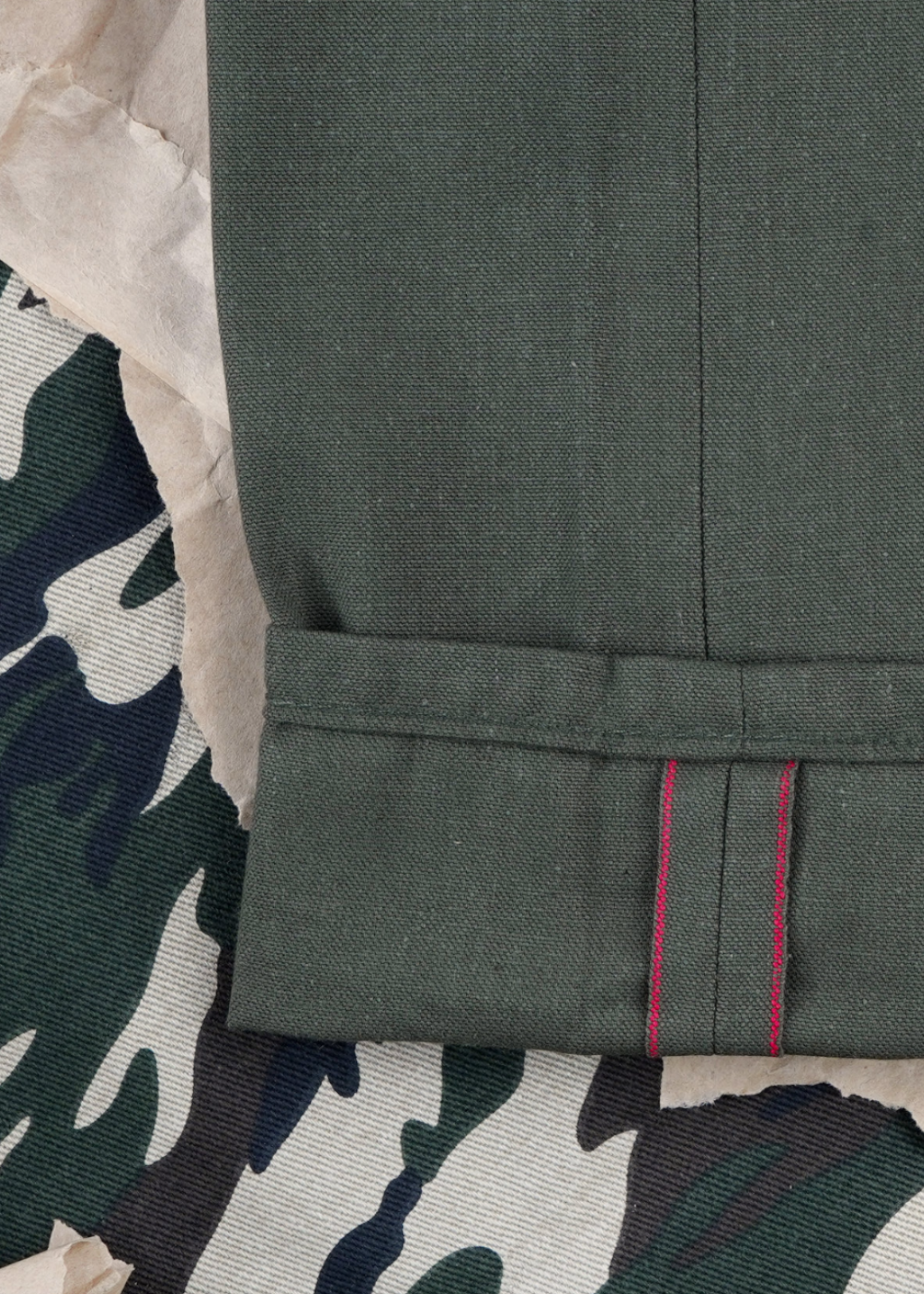 Naked & Famous Denim - Weird Guy - Army Duck Green Selvedge - Hardpressed Print Studio Inc.
