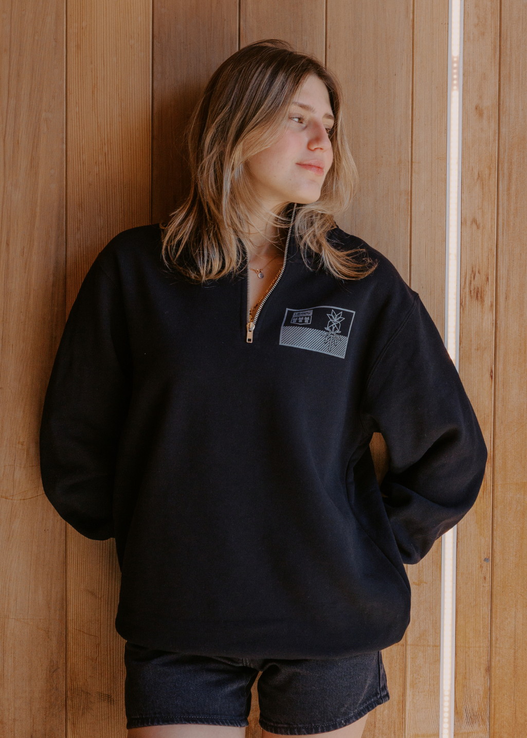 Black Flag Half Zip | Black | Unisex