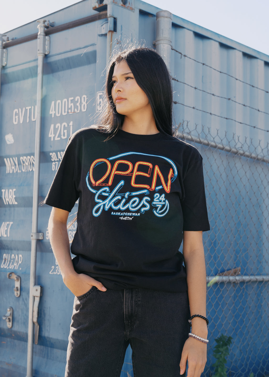 S, M, XL & XXL | Open Skies Tee | Black | Unisex