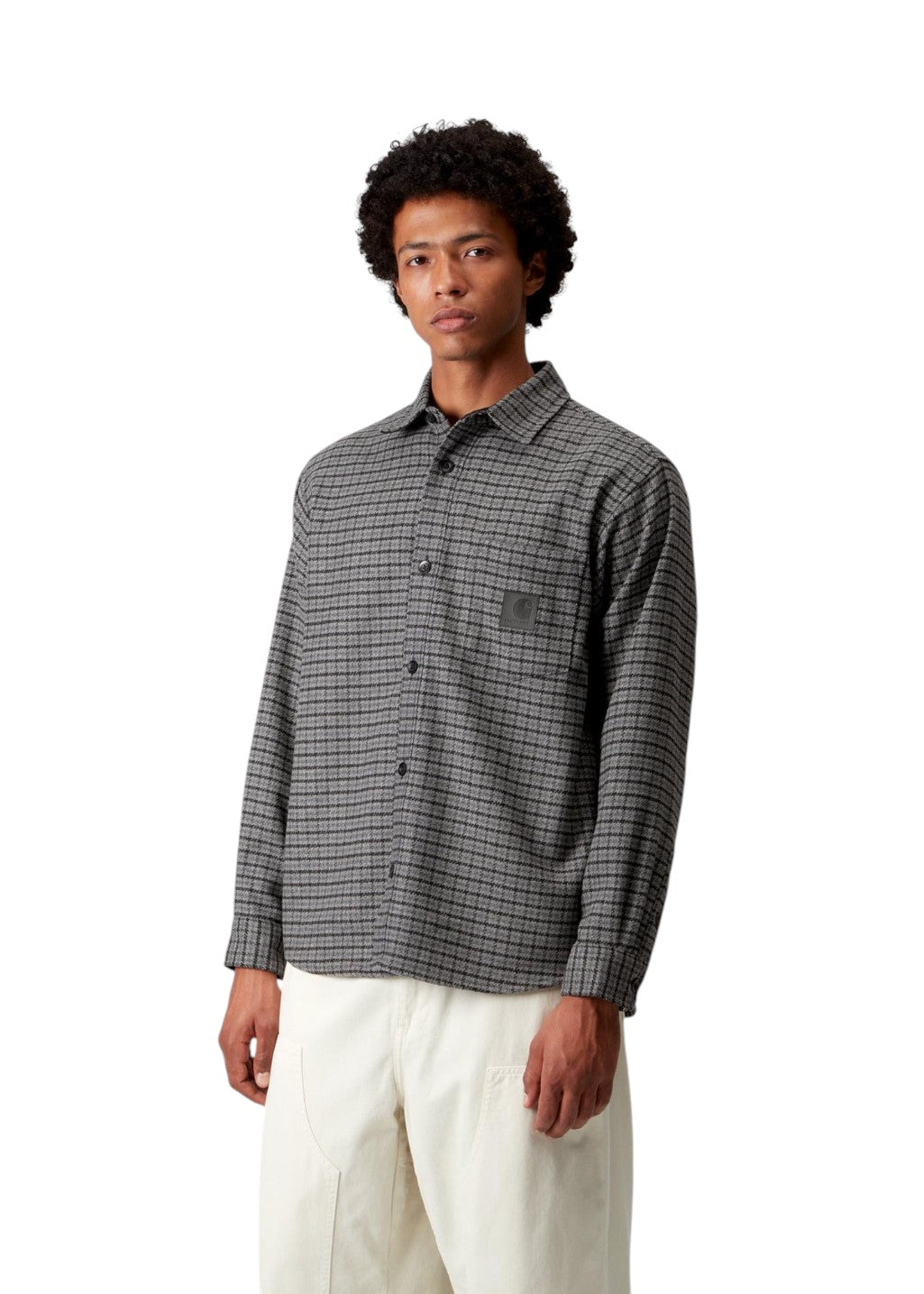 Carhartt WIP - L/S Lowis Shirt - Houndstooth/Grey Heather