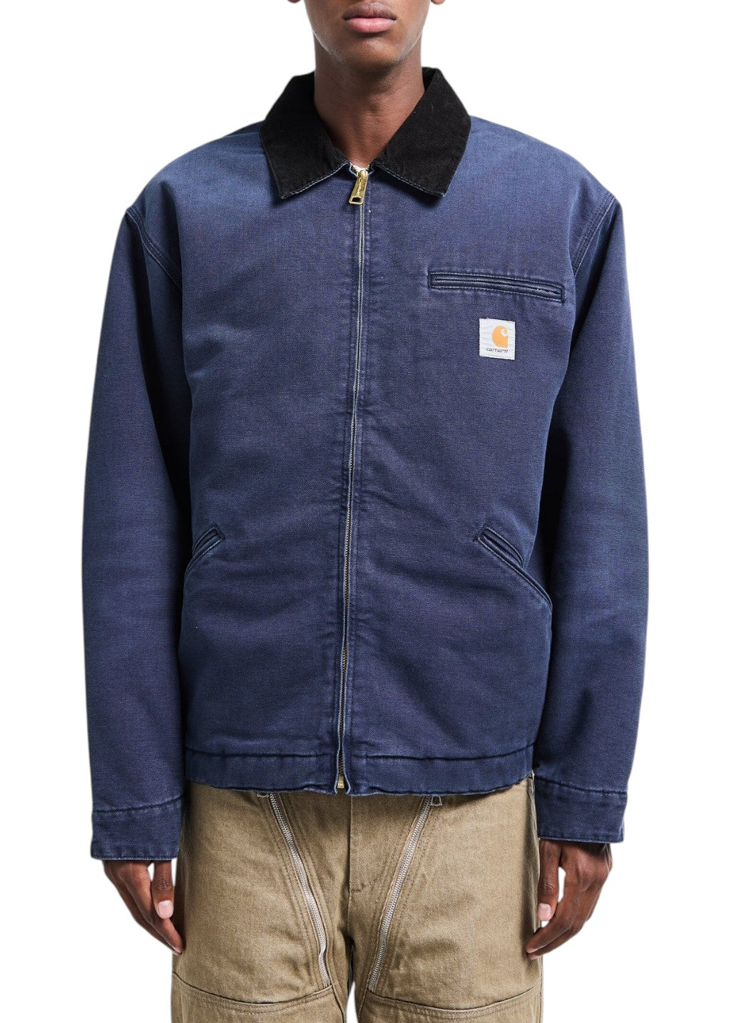 Carhartt WIP - OG Detroit Jacket - Dark Navy/Black, Stone Canvas
