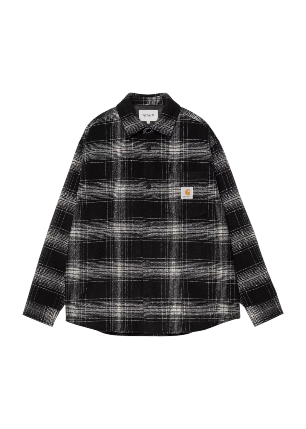 Carhartt WIP - Brennan Shirt Jac - Black/Wax | Hardpressed Print Carhartt WIP - Brennan Shirt Jac - Black/Wax | Hardpressed Print