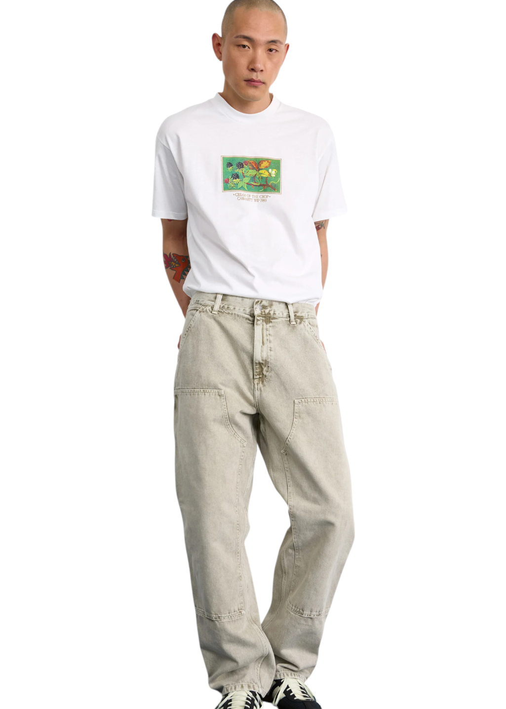 Carhartt WIP - Double Knee Pant - Opuntia Chalk Wash