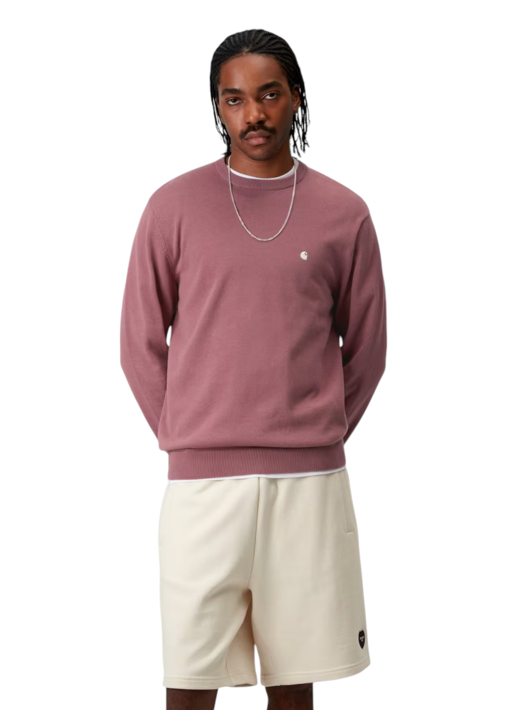 Carhartt WIP - Madison Sweater - Dusky Pink/White
