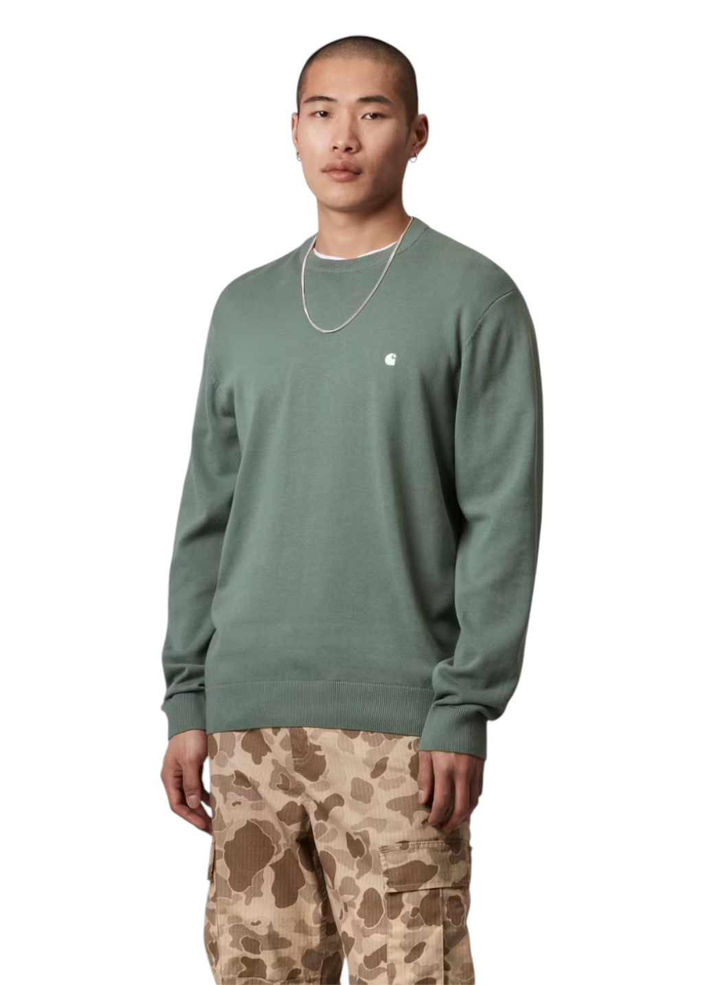 Carhartt WIP - Madison Sweater - Silver Pine/White