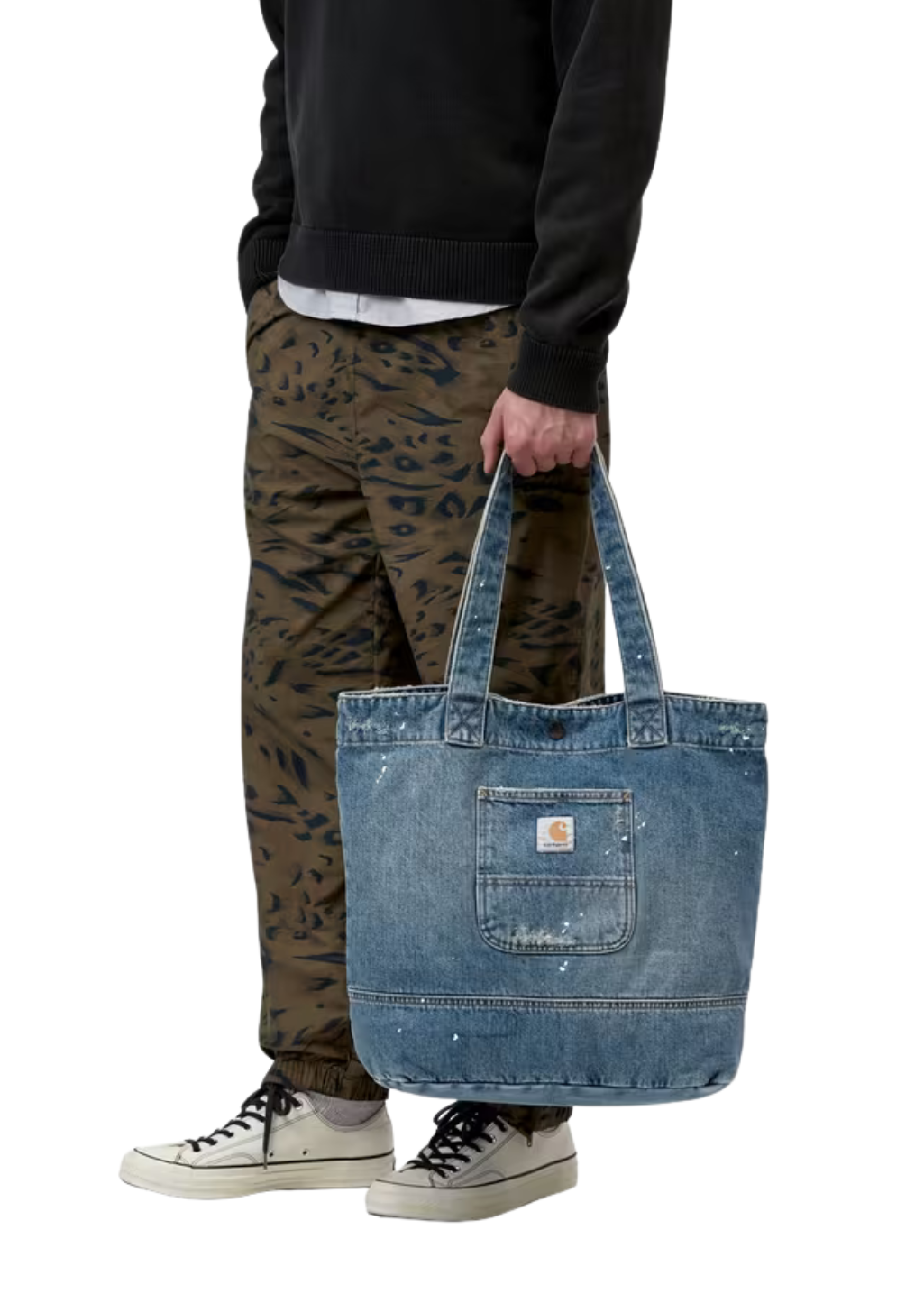 Carhartt WIP - Denim Tote - Blue Destroy Wash/Splatter