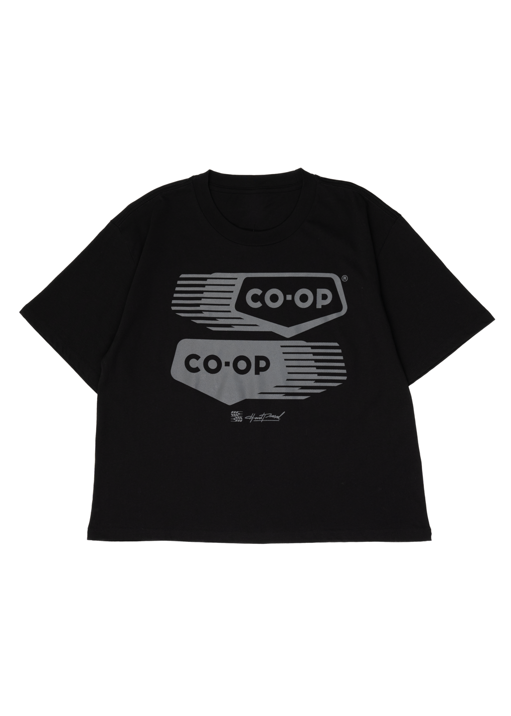 Co-op Against the Grain Boxy Tee | Grey on Black | Ladies