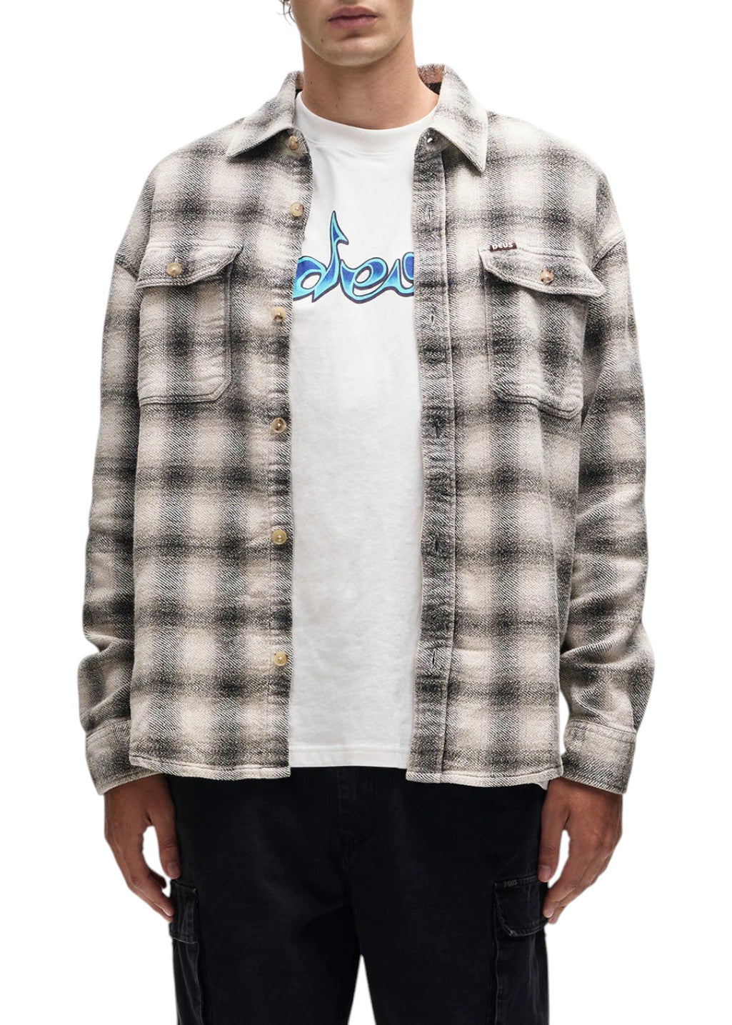 Deus Ex Machina - Too Busy To Work Check Shirt - White Check