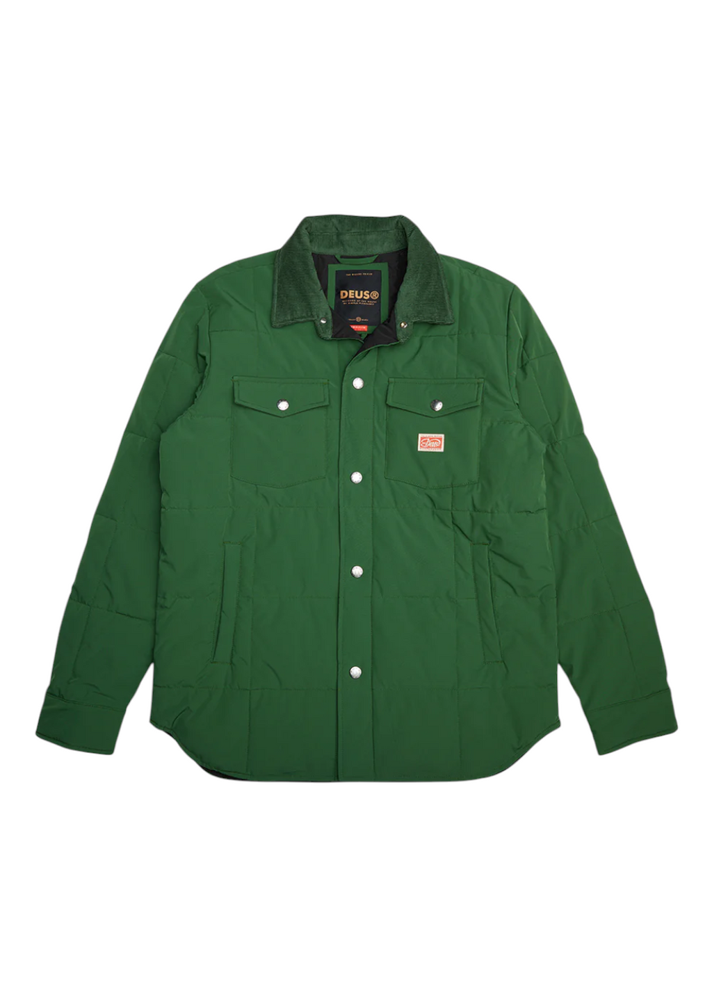 まさ　Deus MENS OVERSHIRT Deus Ex Machina Mens Walker Long Sleeve Over Shirt Clover Green