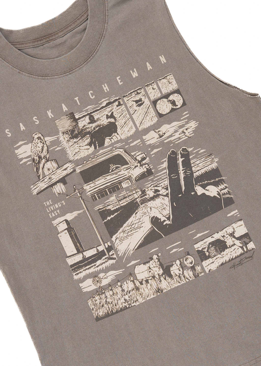 Easy Living Tank | Vintage Grey | Ladies - Hardpressed Print Studio Inc.