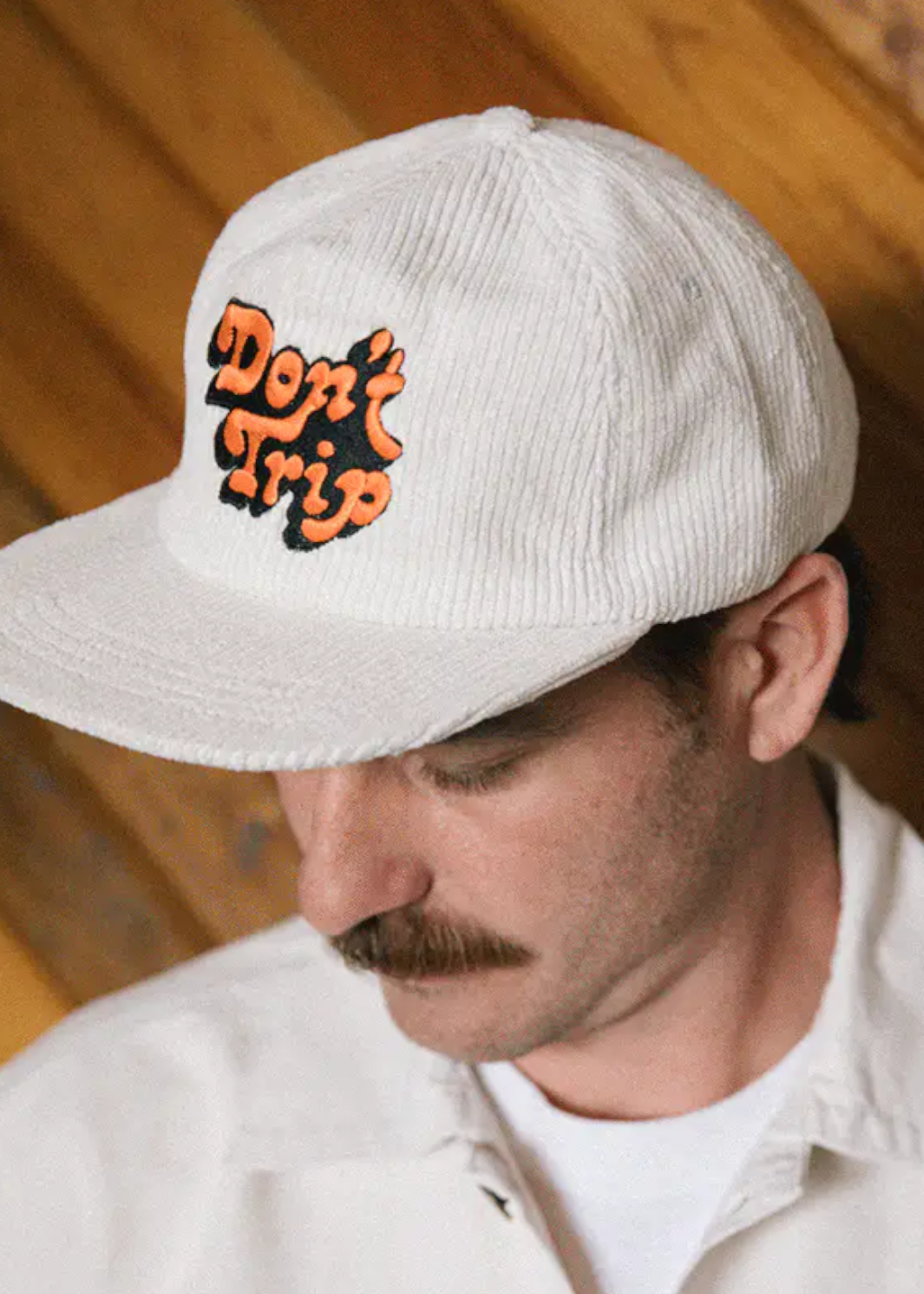 Free & Easy - Don't Trip Fat Corduroy Snapback - Bone