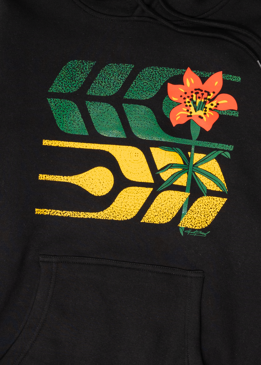 Floral Grain Sweater | Black | Unisex