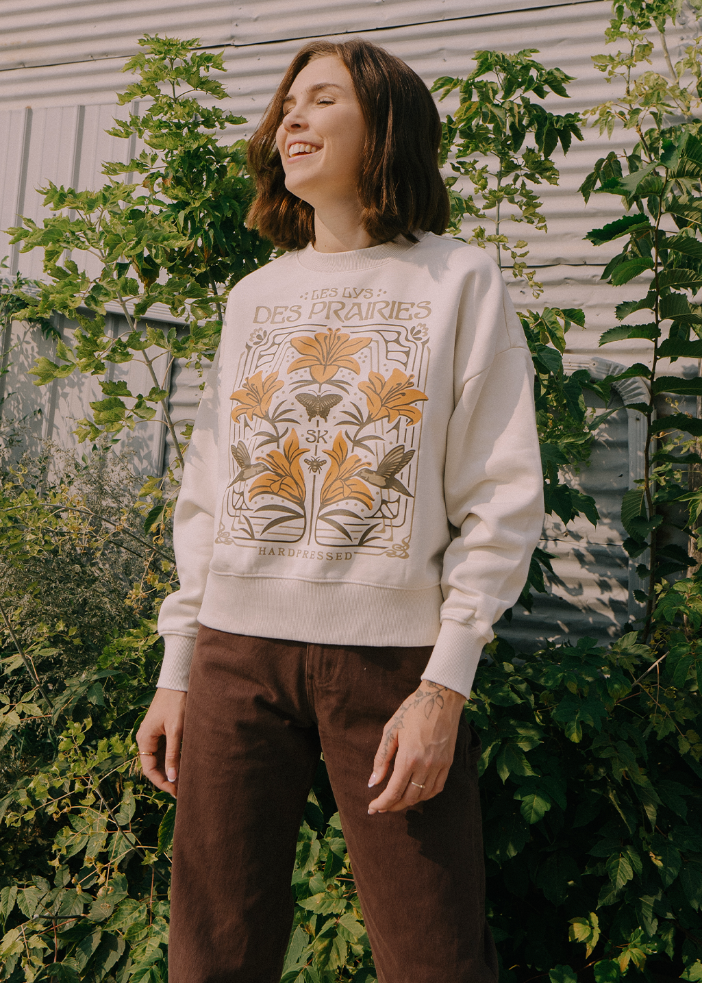 Nouveau Lily Crewneck | Birch | Ladies - Hardpressed Print Studio Inc.
