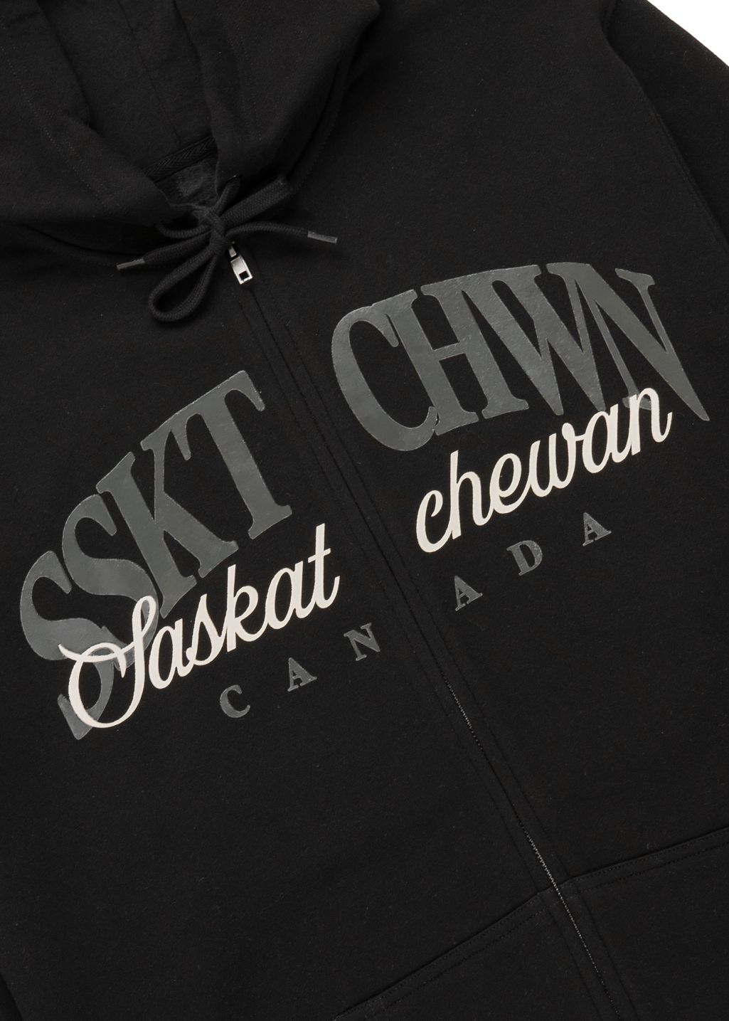 Say It Twice Zip-up Sweater | Black | Unisex - Hardpressed Print Studio Inc.