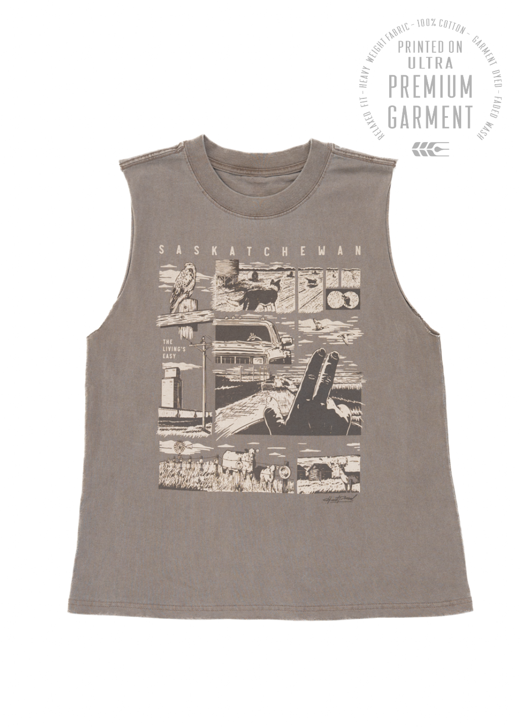 Easy Living Tank | Vintage Grey | Ladies - Hardpressed Print Studio Inc.