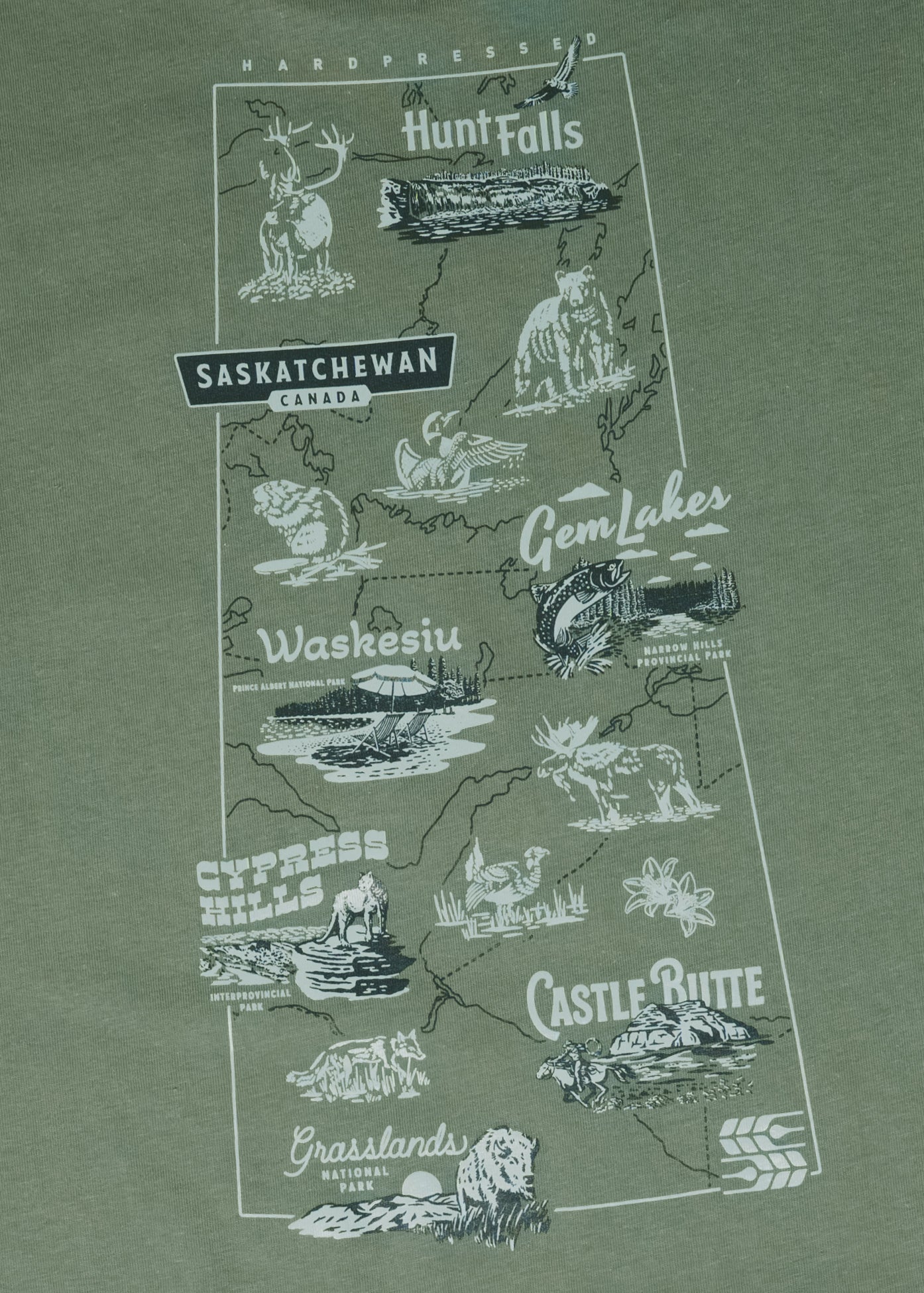 Cypress Hills Tee | Sage | Unisex - Hardpressed Print Studio Inc.