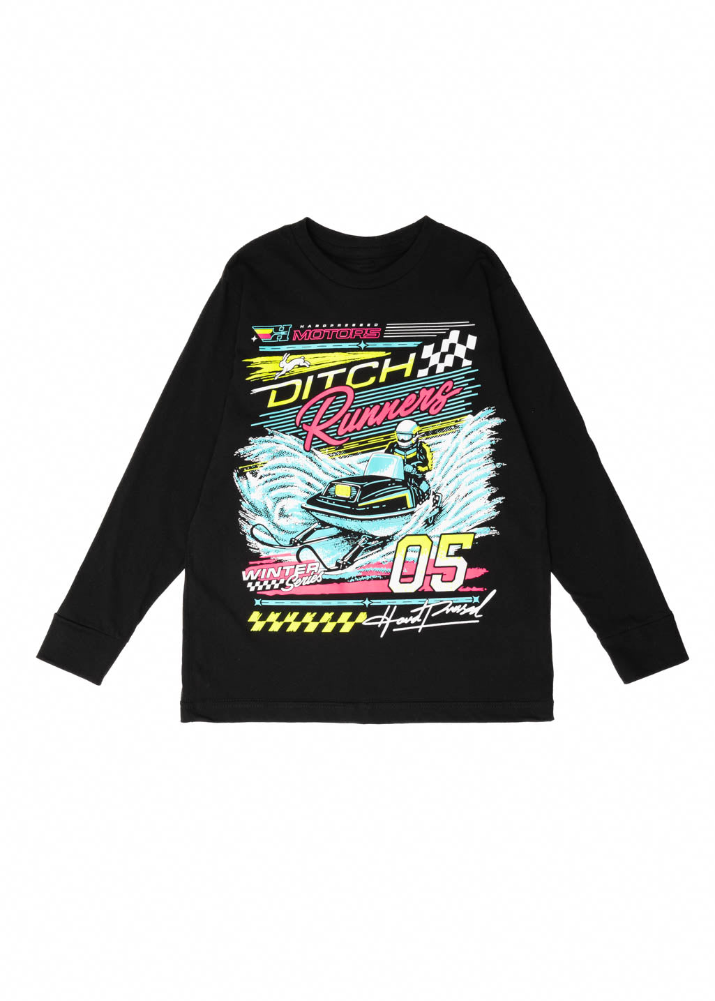 Size 4, 6 & Youth M-XL | Ditch Runners Long Sleeve | Black | Kids