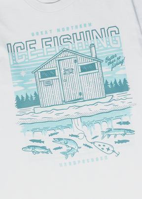 Ice Fishing Long Sleeve | Whiteout | Unisex and Ladies - Hardpressed Print Studio Inc.