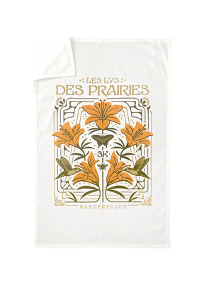 Nouveau Lily Tea Towel | Cream - Hardpressed Print Studio Inc.