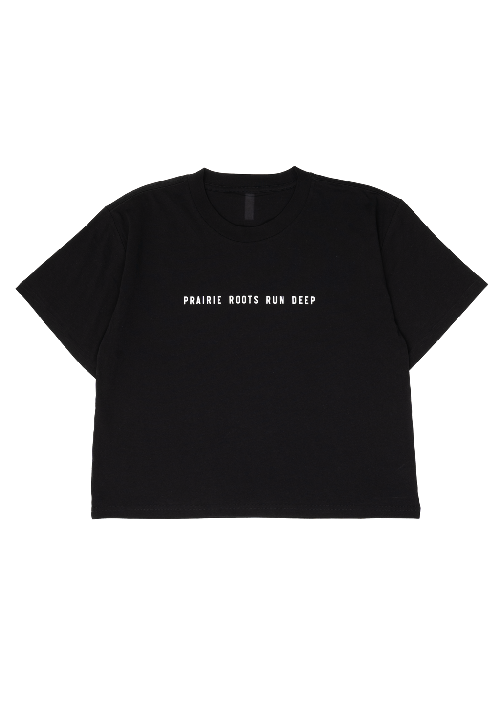 Prairie Roots Boxy Tee | Black | Ladies