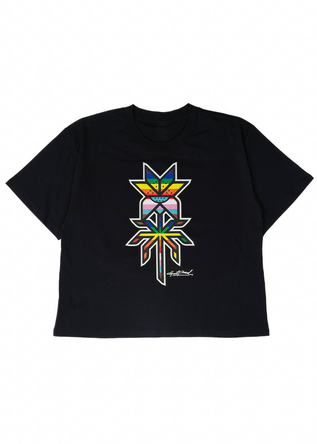 Pride Lily Boxy Tee | Black | Ladies - Hardpressed Print Studio Inc.