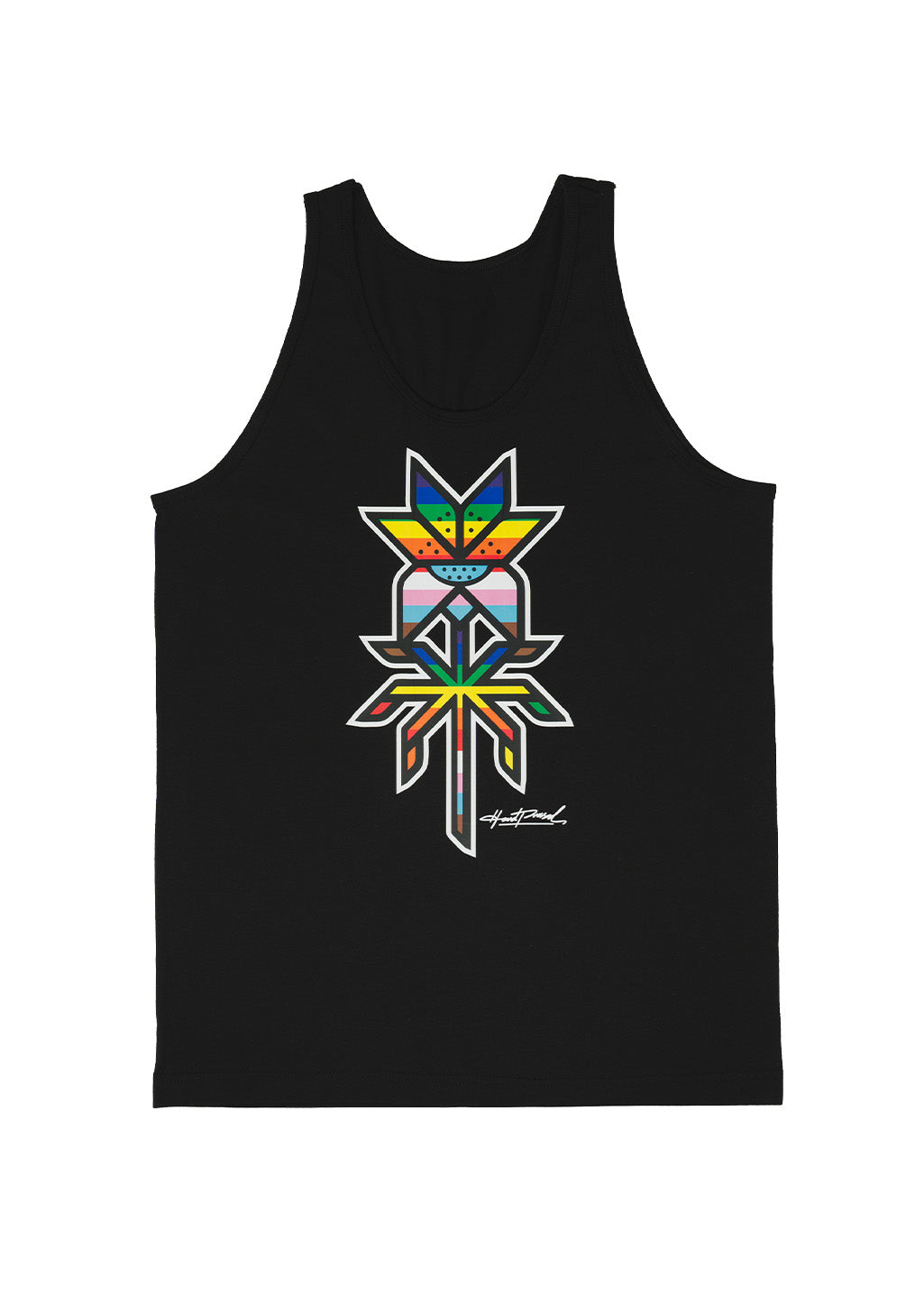 Pride Lily Tank | Black | Unisex - Hardpressed Print Studio Inc.