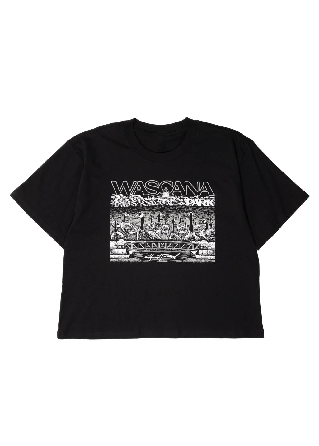 M-XL | Wascana Boxy Tee | Black | Ladies