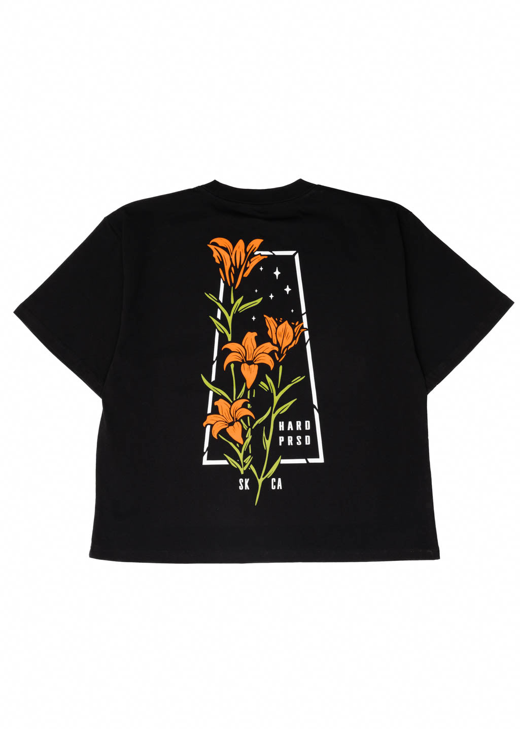 Wild Lily Boxy Tee | Black | Ladies - Hardpressed Print Studio Inc.