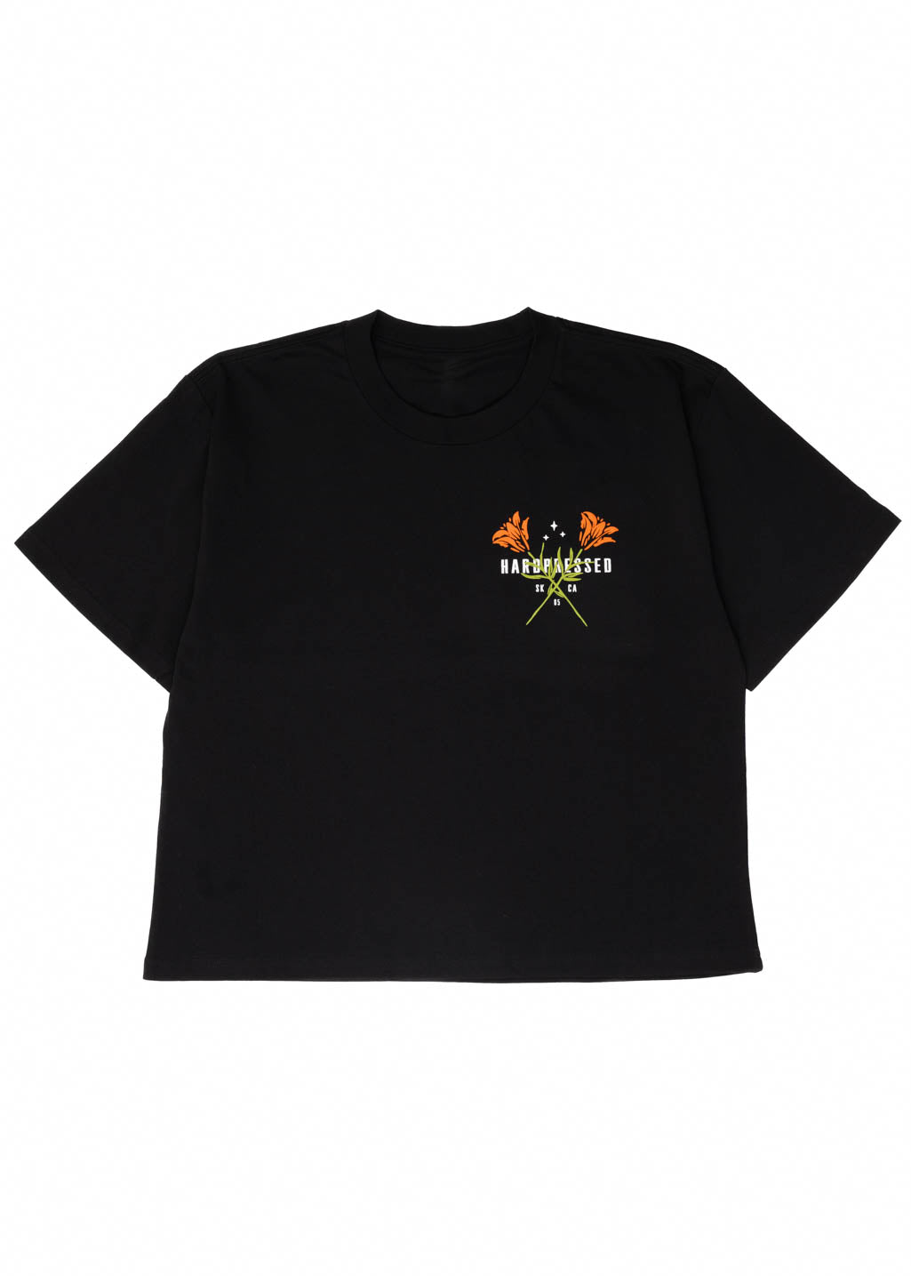 Wild Lily Boxy Tee | Black | Ladies