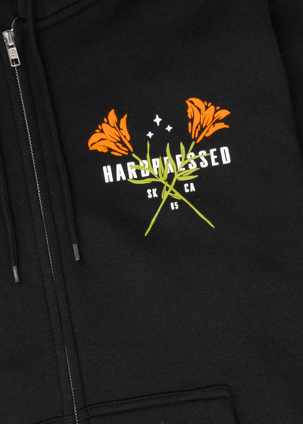 Wild Lily Zip Sweater | Black | Unisex - Hardpressed Print Studio Inc.