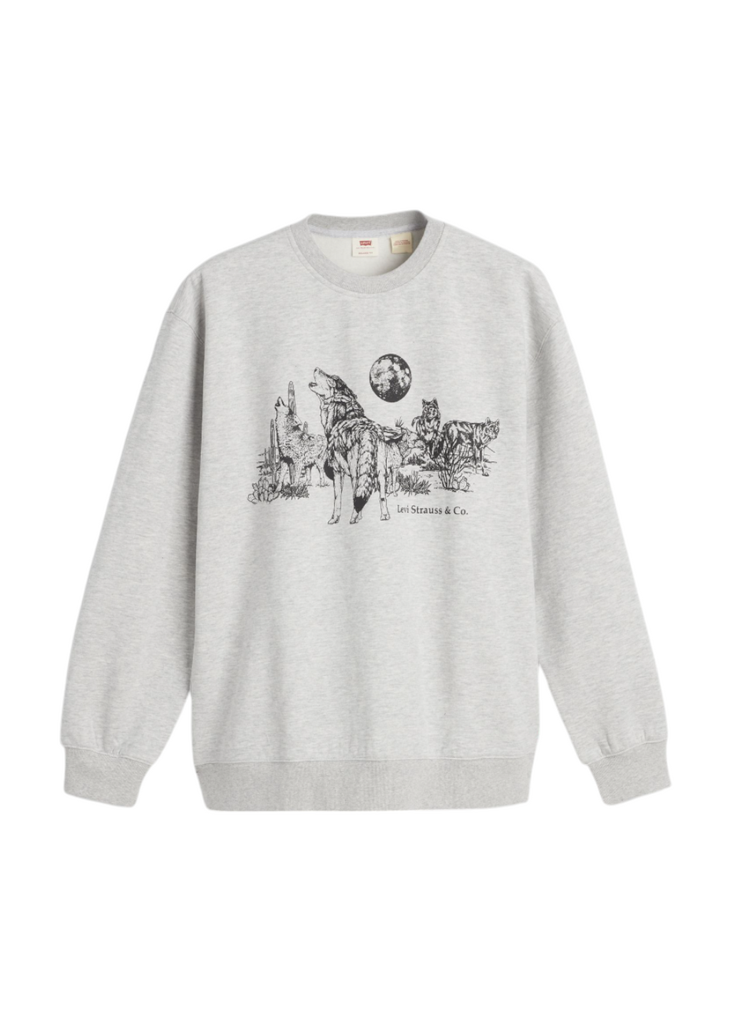 Levi's - Relaxed Graphic Crew - Wolf Pack Light Heather Grey