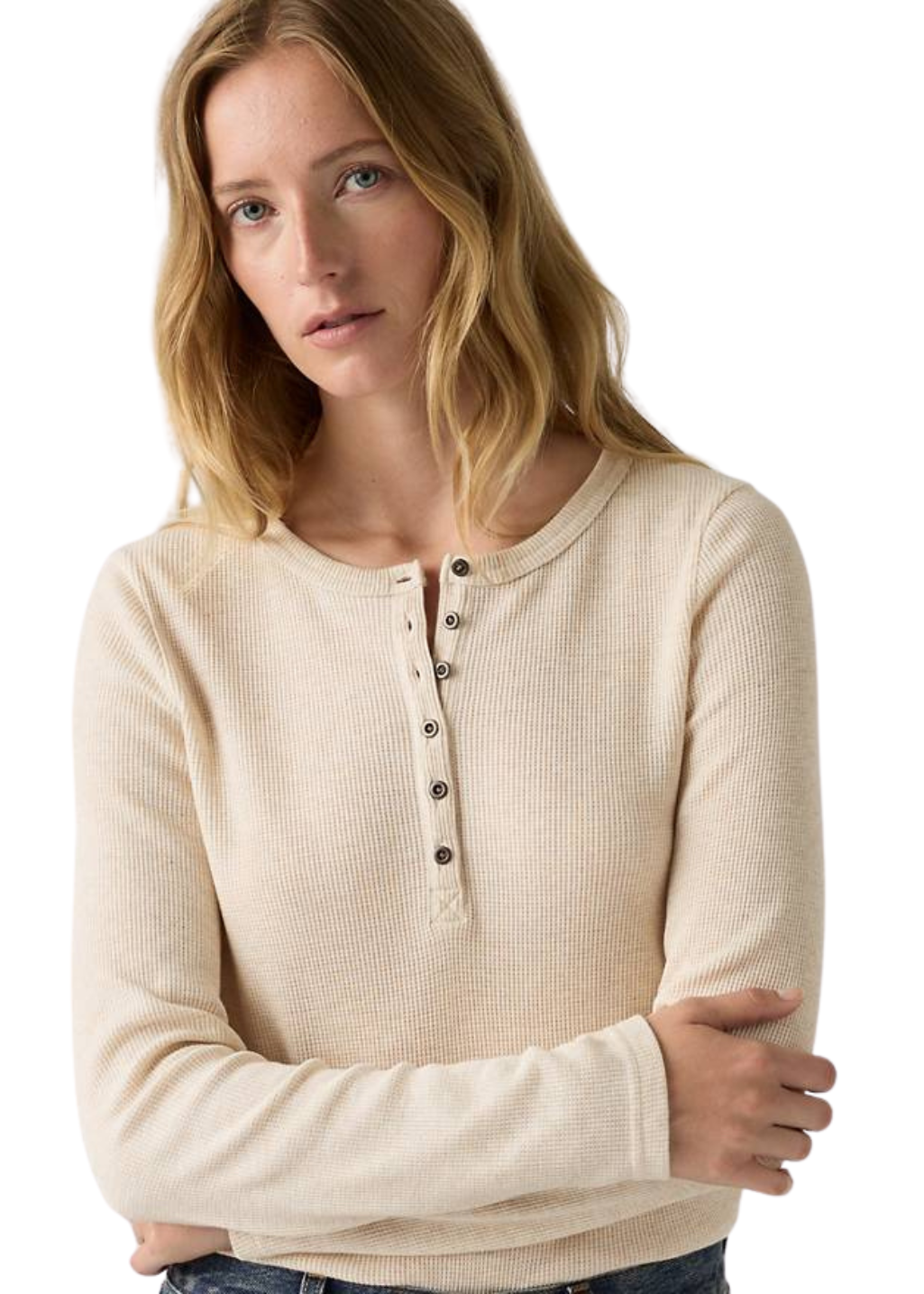 Levi's - Rooney Waffle Henley - Oatmeal Heather