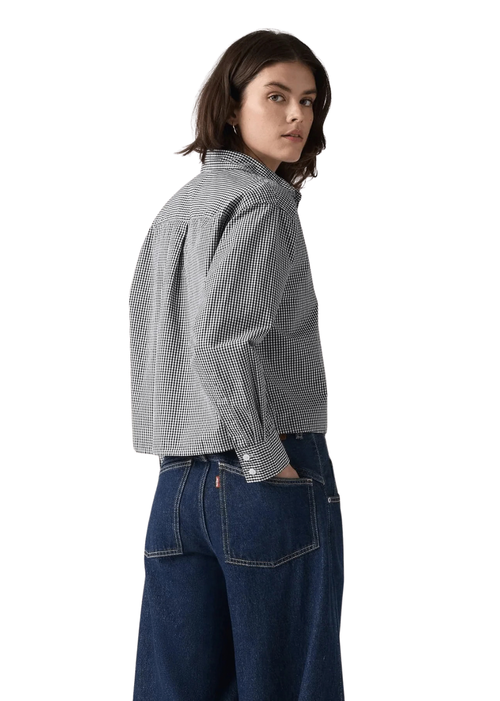 Levi's - Sully LS Shirt - Hedi Micro Gingham Oyster Gray