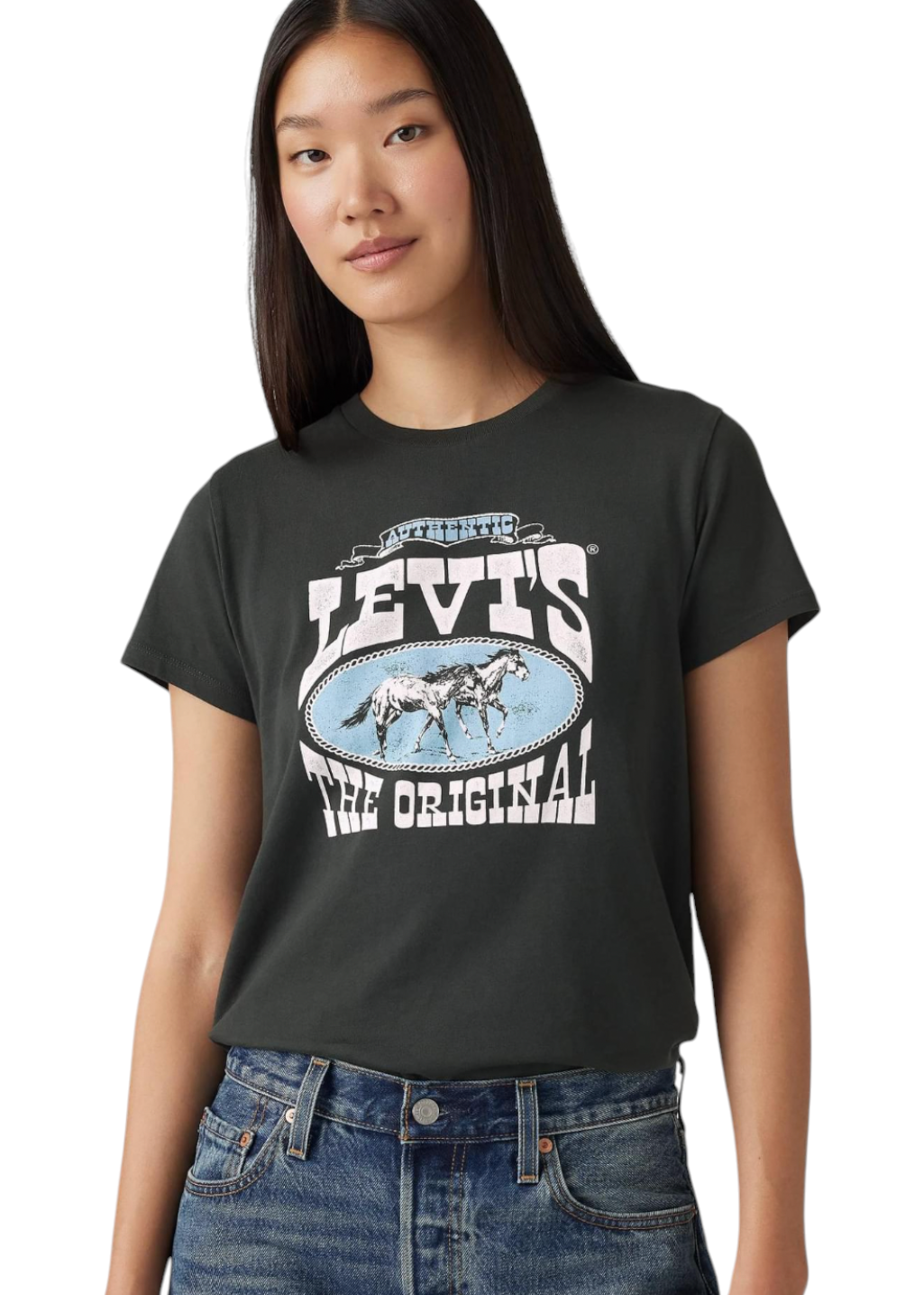 Levi's - The Perfect Tee - Levi's Horse Poster - Pirate Black