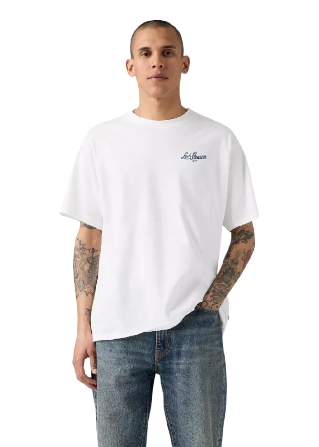Levi's - Vintage Fit Graphic Tee - Archival Horse Buckle White Plus - Hardpressed Print Studio Inc.