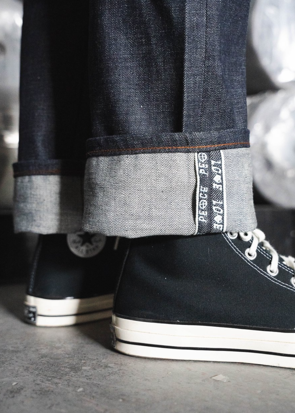 Naked & Famous Denim - Weird Guy - Love & Peace Selvedge