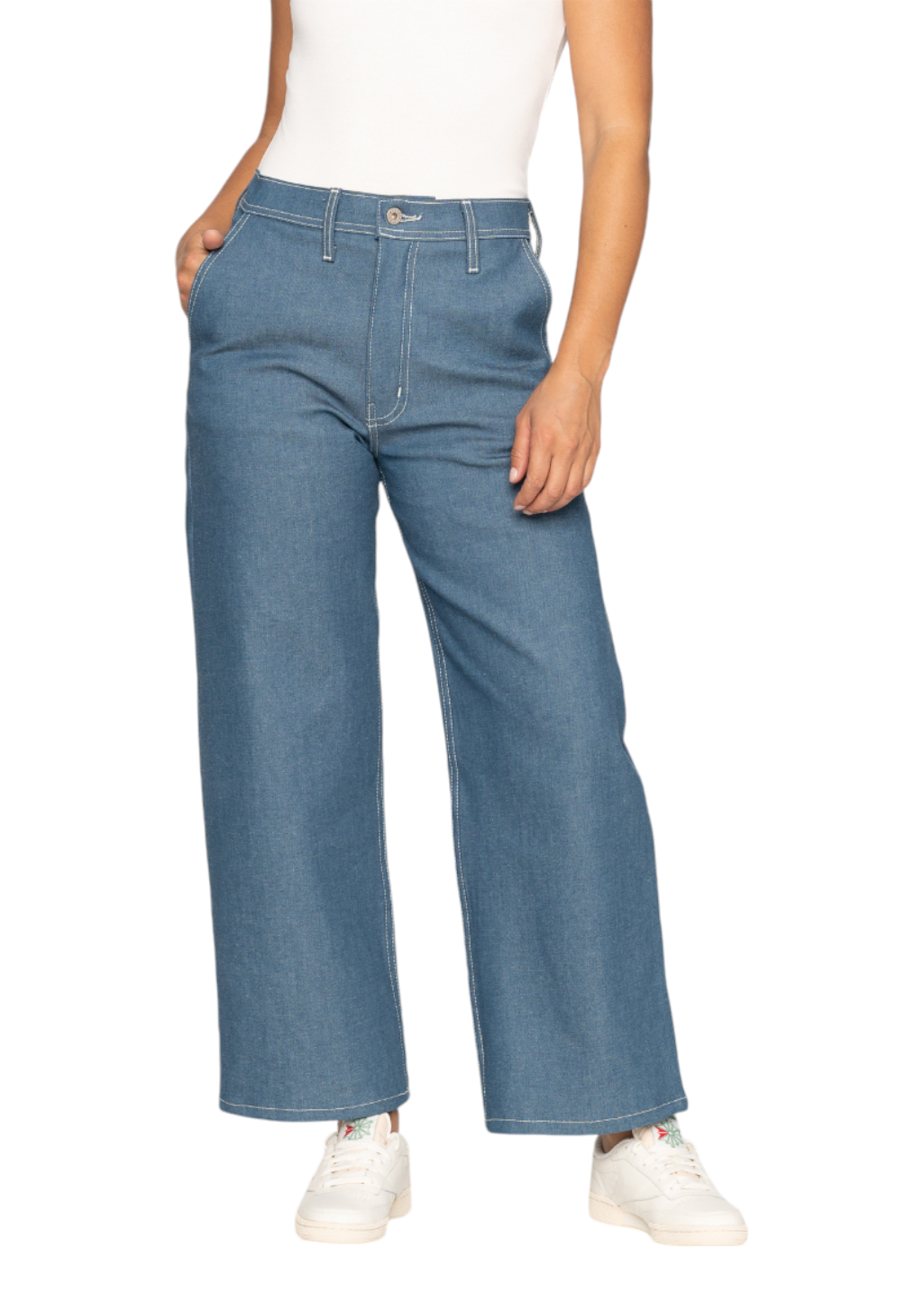 Naked & Famous Denim - Maudie - Antique Blue Denim Stretch