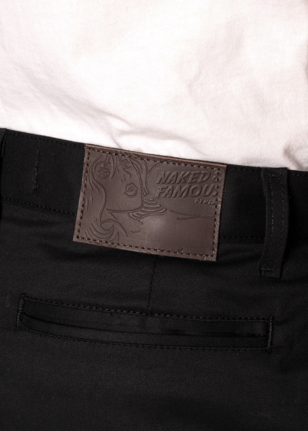 Naked & Famous Denim - Straight Chino - Black Stretch Twill - Hardpressed Print Studio Inc.
