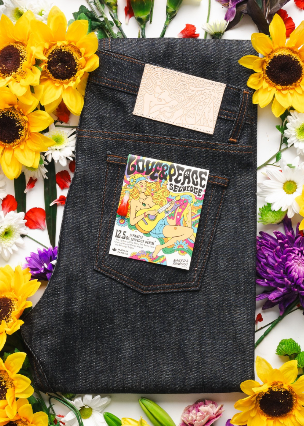 Naked & Famous Denim - Weird Guy - Love & Peace Selvedge