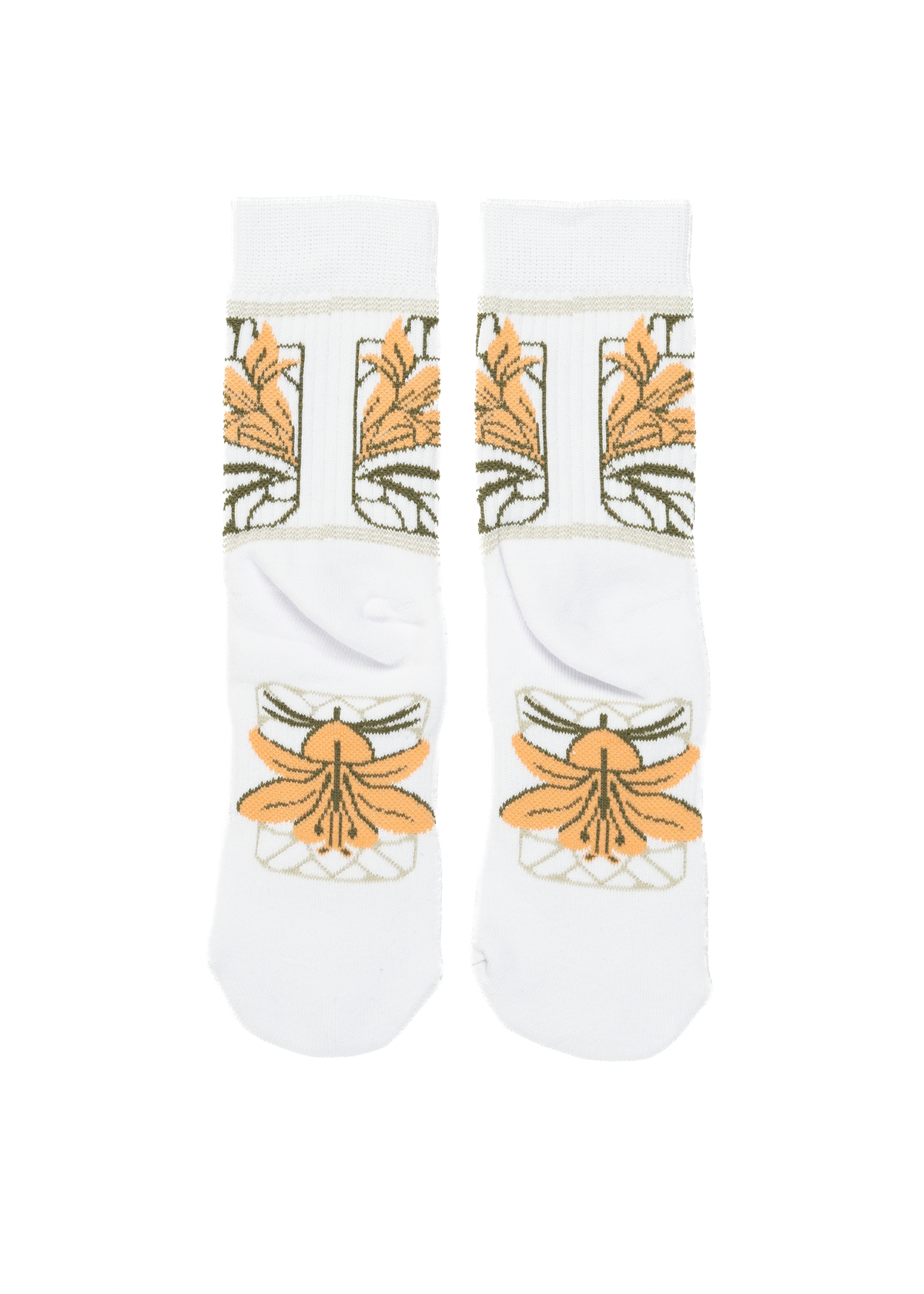 Nouveau Lily Socks | White