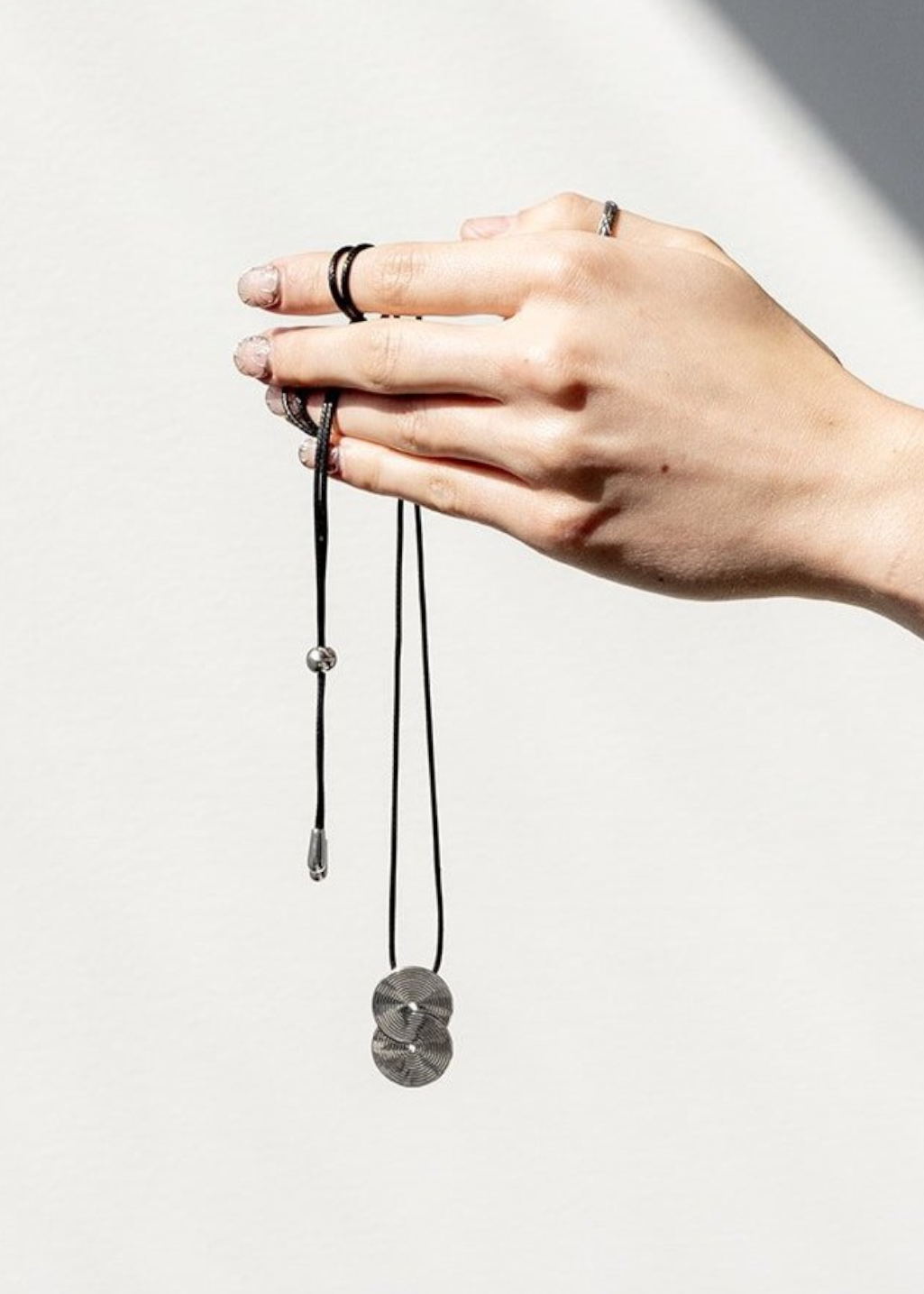 Oneiro Designs - Kismet Cord Necklace - Silver