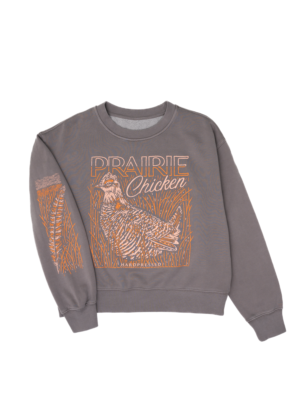 Prairie Chicken Crewneck | Vintage Grey | Ladies