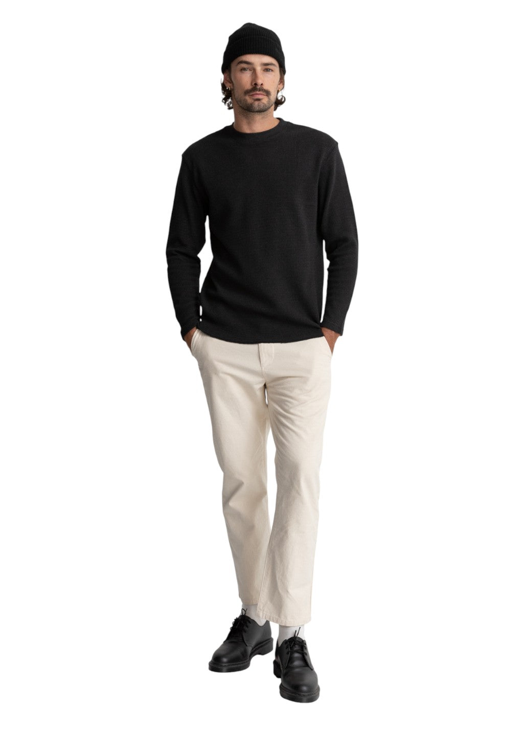 Rhythm - Classic Waffle Knit - Black - Hardpressed Print Studio Inc.