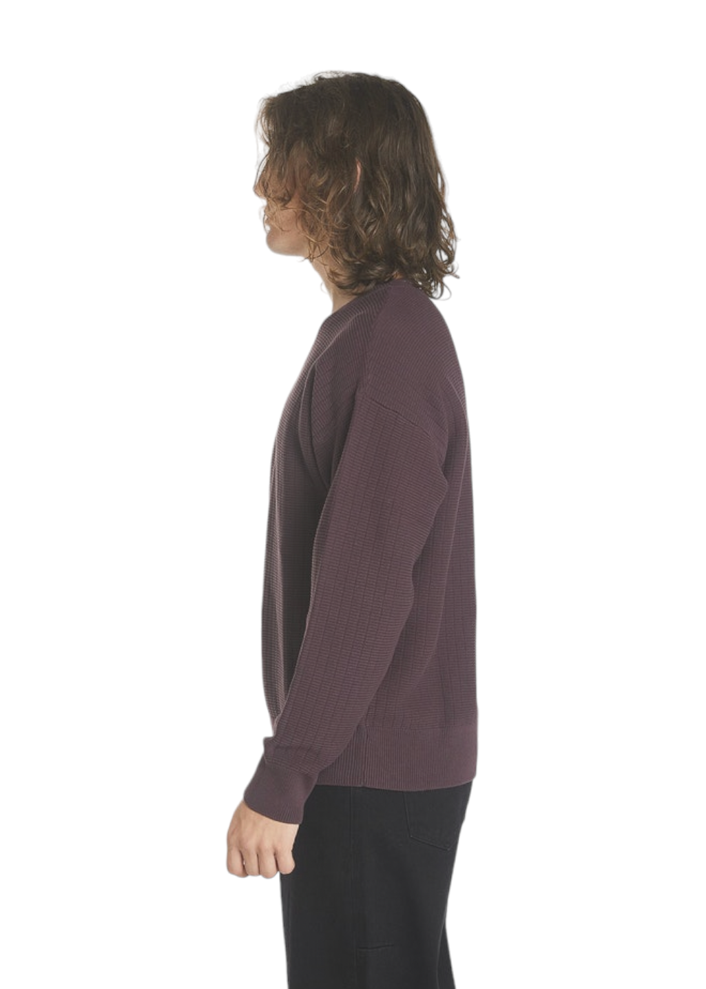 THRILLS - Republic Crew Knit - Deep Plum - Hardpressed Print Studio Inc.